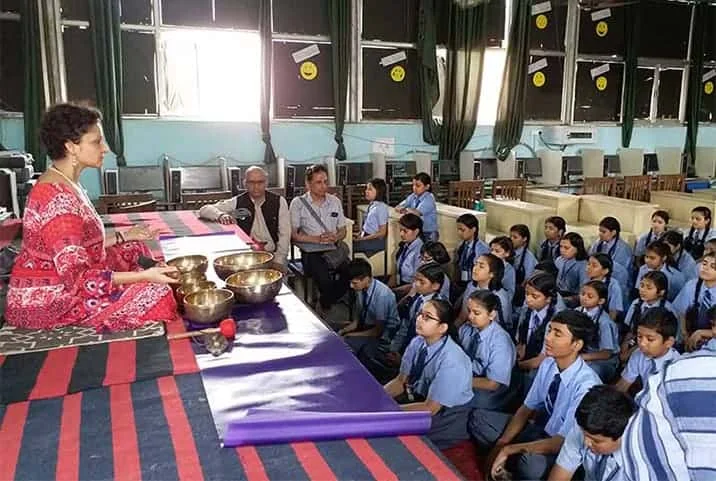 Group Sound Healing performed by Ssurili G at Muni International School, New Delhi