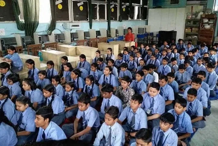 Group Sound Healing Sessions with girls at Muni International School, New Delhi
