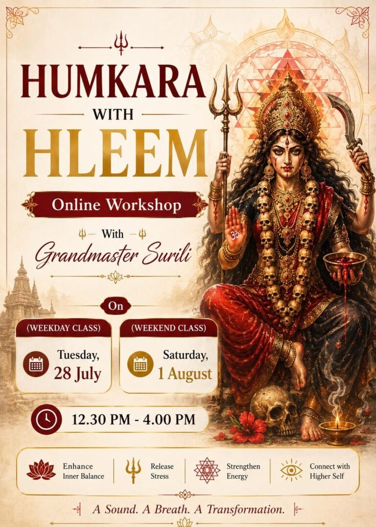 Humkara with Hleem Online Workshop – Saturday 1 August 2026
